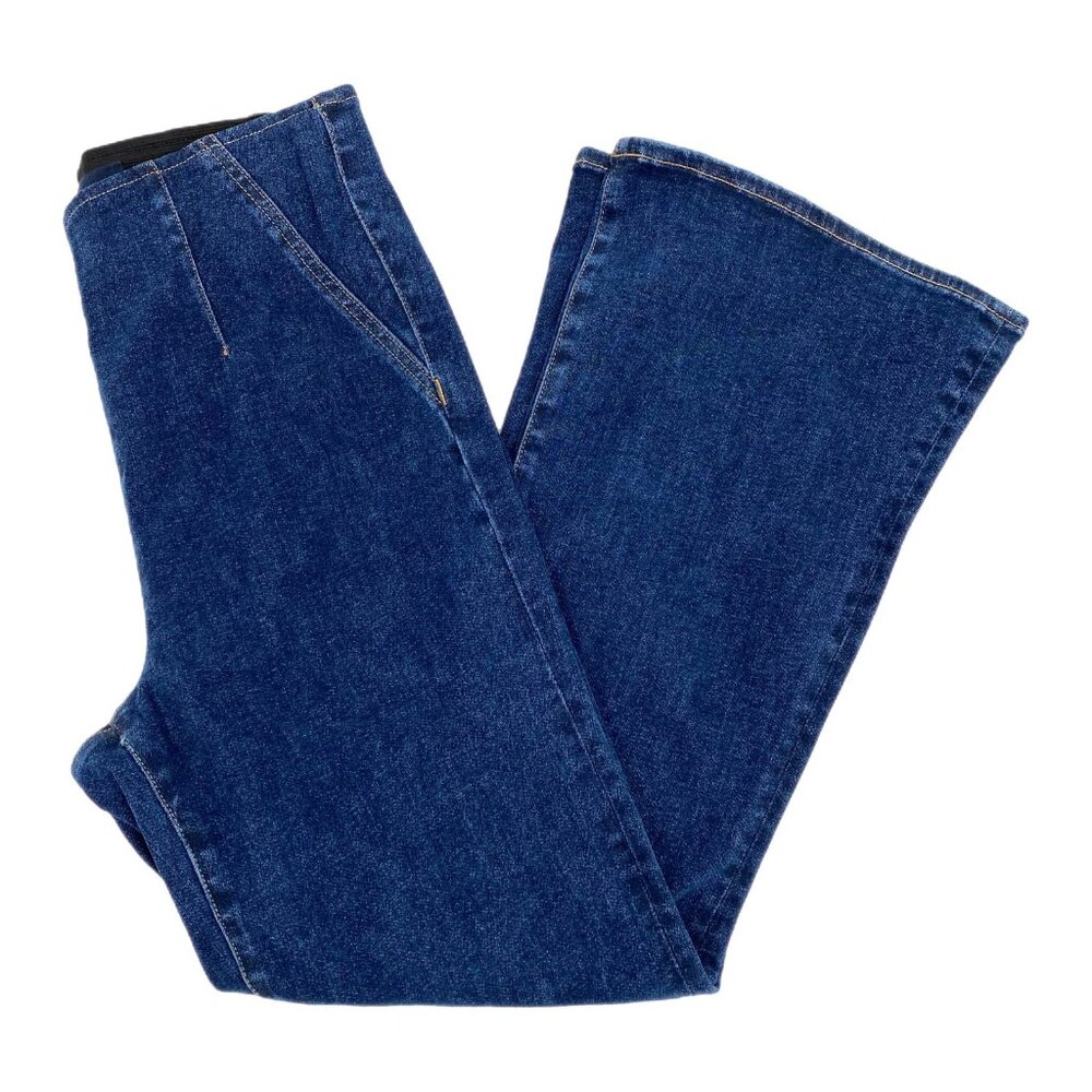 Veronica Beard Blue Flare High Rise Jeans | Size M